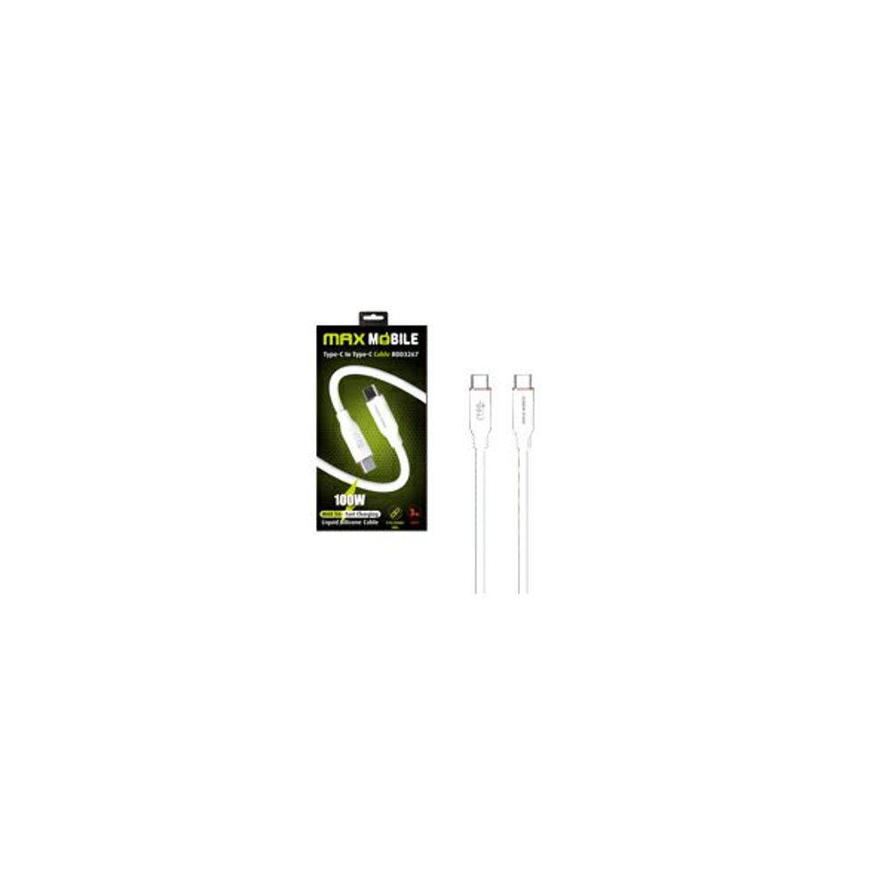 MAXMOBILE DATA KABEL TYPE C-TYPE C Silicone RDD3267 WHITE QC 100W, 5A 3m slika 2