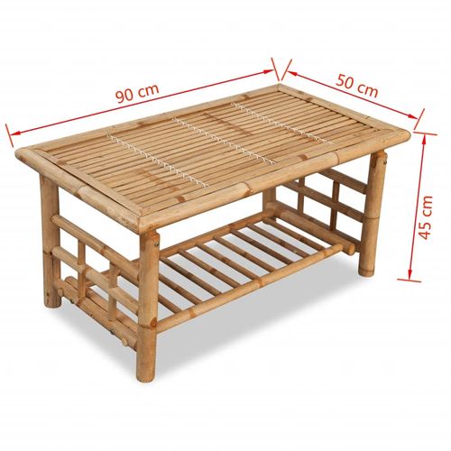 Stolić za Kavu od Bambusa 90x50x45 cm slika 22