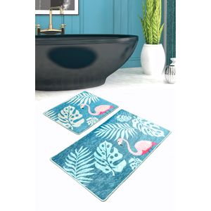 Foglia Multicolor Bathmat Set (2 Pieces)