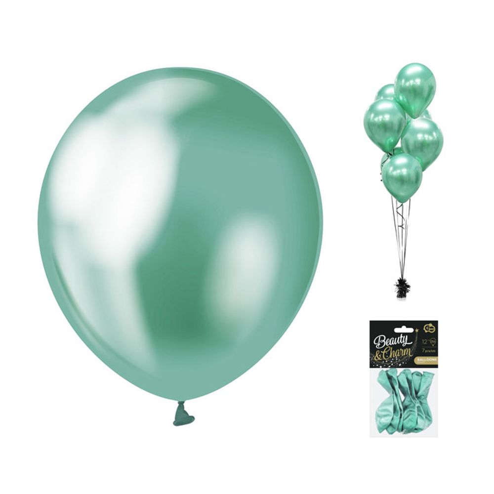 CB-7LZI Balon Platinasto Zeleni 30cm, 7kom slika 2