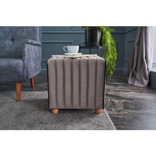 Atelier Del Sofa Tabure, Sivo, Mona Puf - Grey slika 2