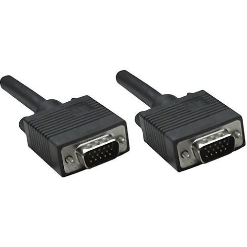 Manhattan VGA priključni kabel VGA 15-polni utikač, VGA 15-polni utikač 1.80 m crna 311731 mogućnost vijčanog spajanja VGA kabel slika 2