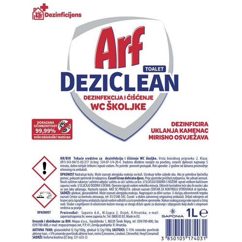 Arf DeziClean Toalet 1l slika 2