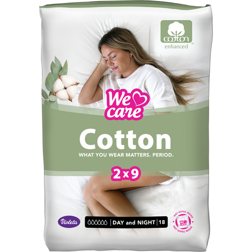 Violeta Higijenski ulošci We Care Cotton Day&Night 18/1 slika 1