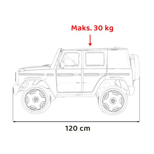 Licencirani auto na akumulator Mercedes Benz EQG 4x4 - crni slika 11