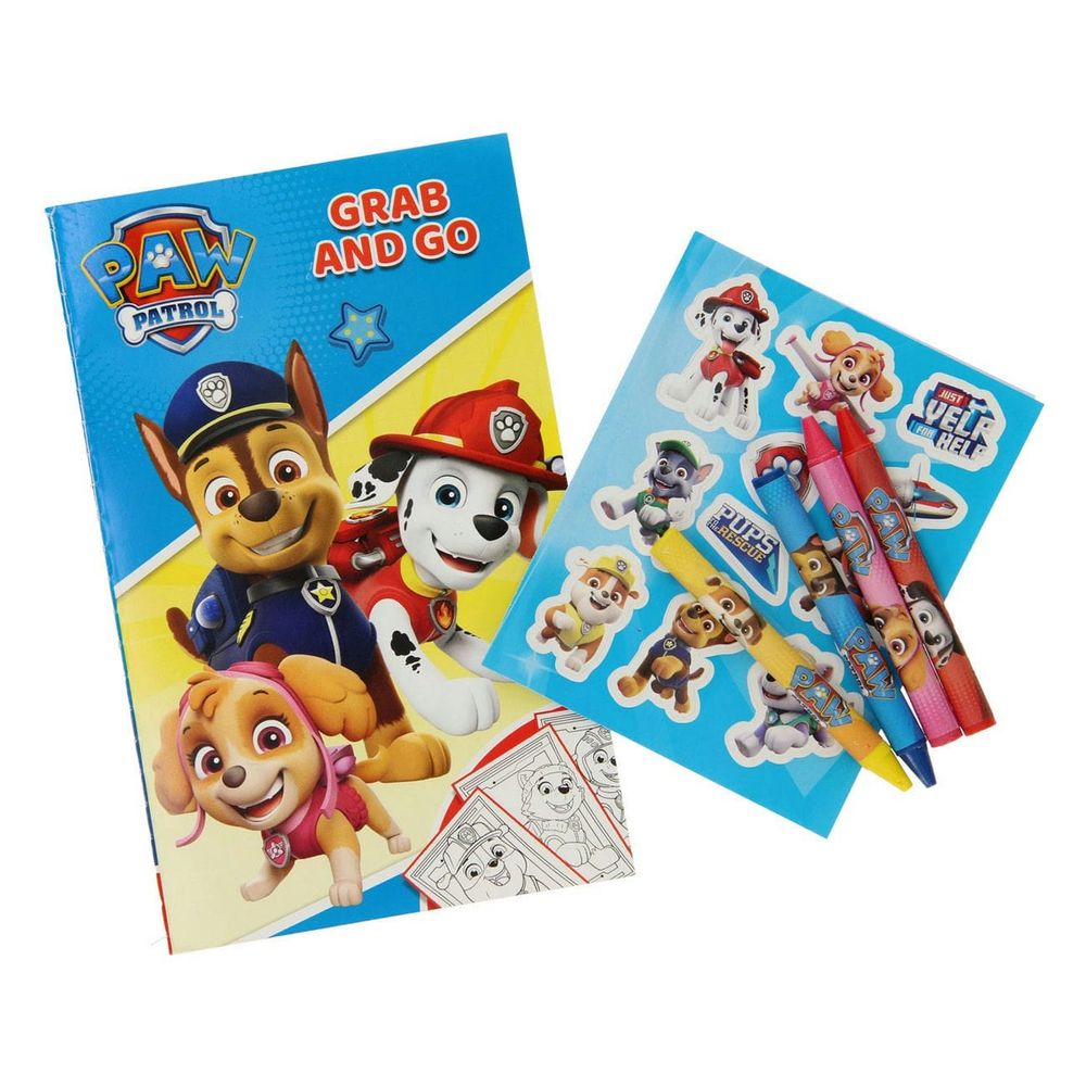 Paw Patrol Bojanka sa naljepnicama i voštanim bojicama slika 1