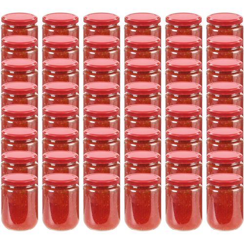 Staklenke za džem s crvenim poklopcima 48 kom 230 ml slika 15