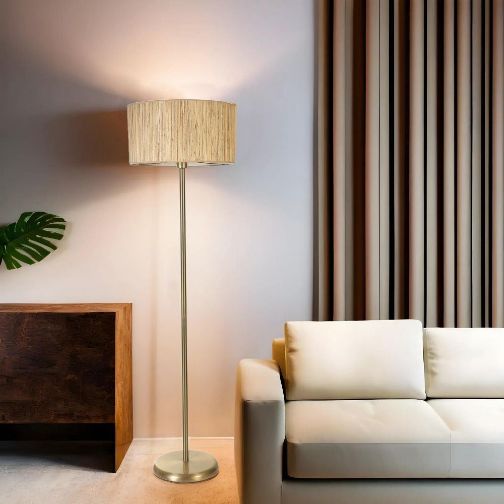 Bambu 010 Abajurlu Lambader Eskitme Oak Gold slika 1