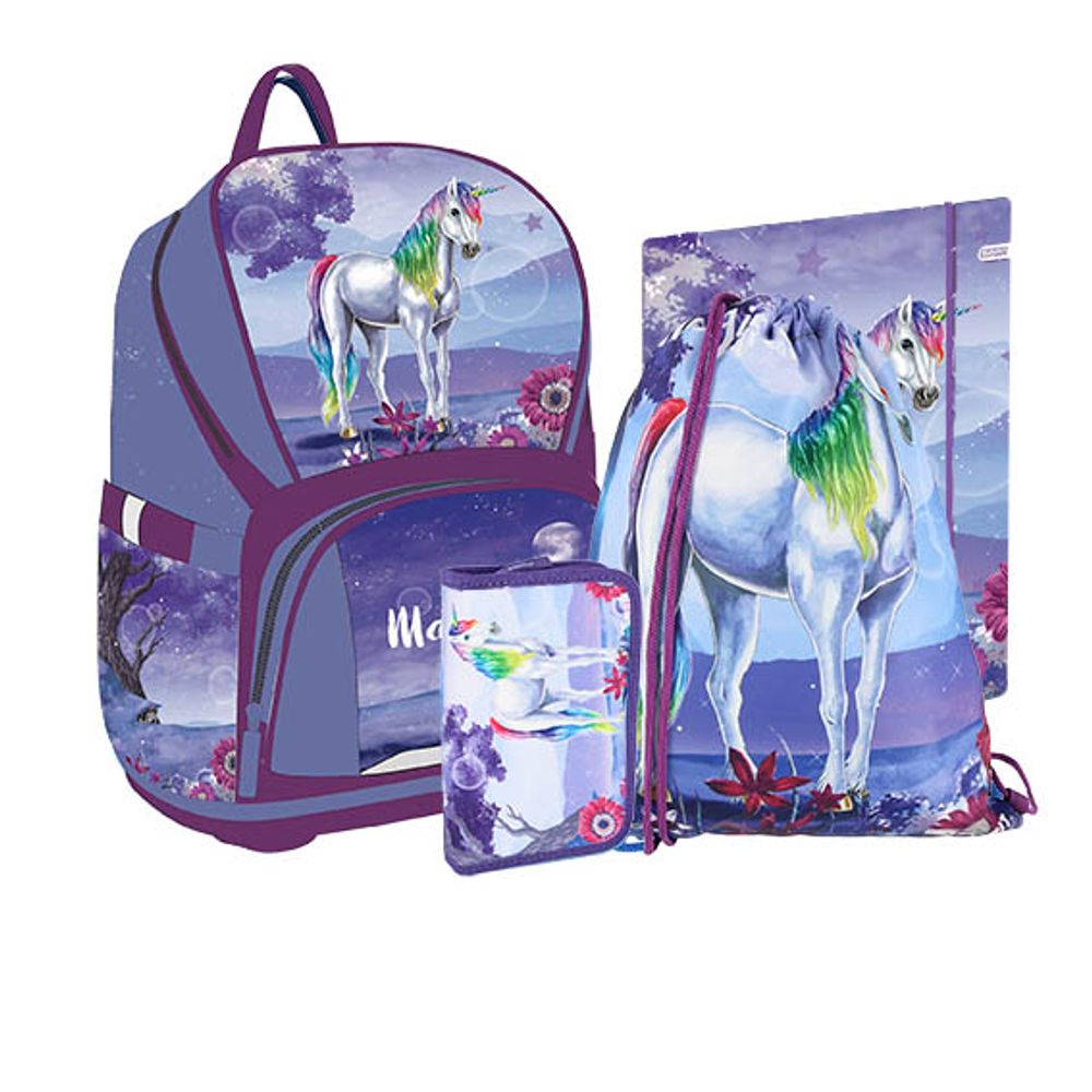 Spirit školski set "MAGICAL DREAM" (anatomski ruksak + puna pernica + prazna pernica + vreća za patike) slika 1