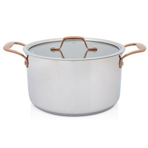 Metalac šerpa duboka inox 24 cm / 6 l sa staklenim poklopcem Venera