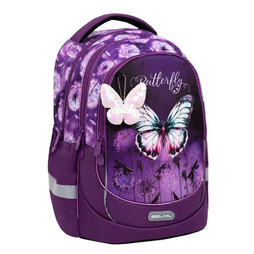 Torba školska Belmil leisure plus Butterfly Purple 338-87/21 slika 2