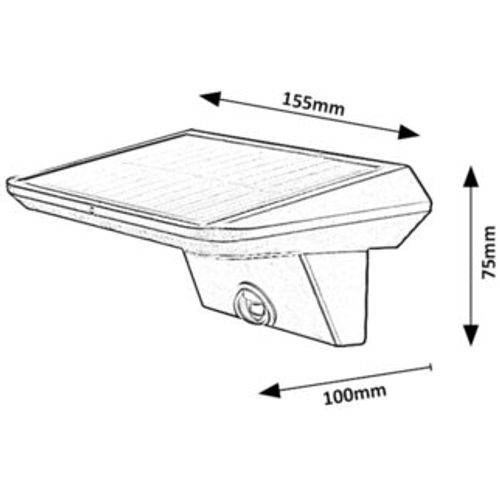 Qesa spoljna solarna zidna lampa slika 8