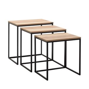 SHP-933-TT-1 Walnut
Black Nesting Table (3 Pieces)