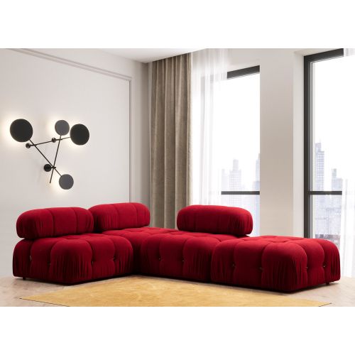 Atelier Del Sofa Tabure, Crvena, Bubble Pouffe - Red slika 6