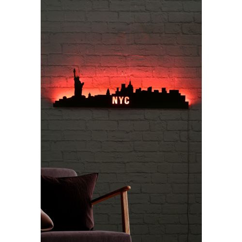 Wallity Dekorativna led rasvjeta NYC Skyline - crvena slika 3