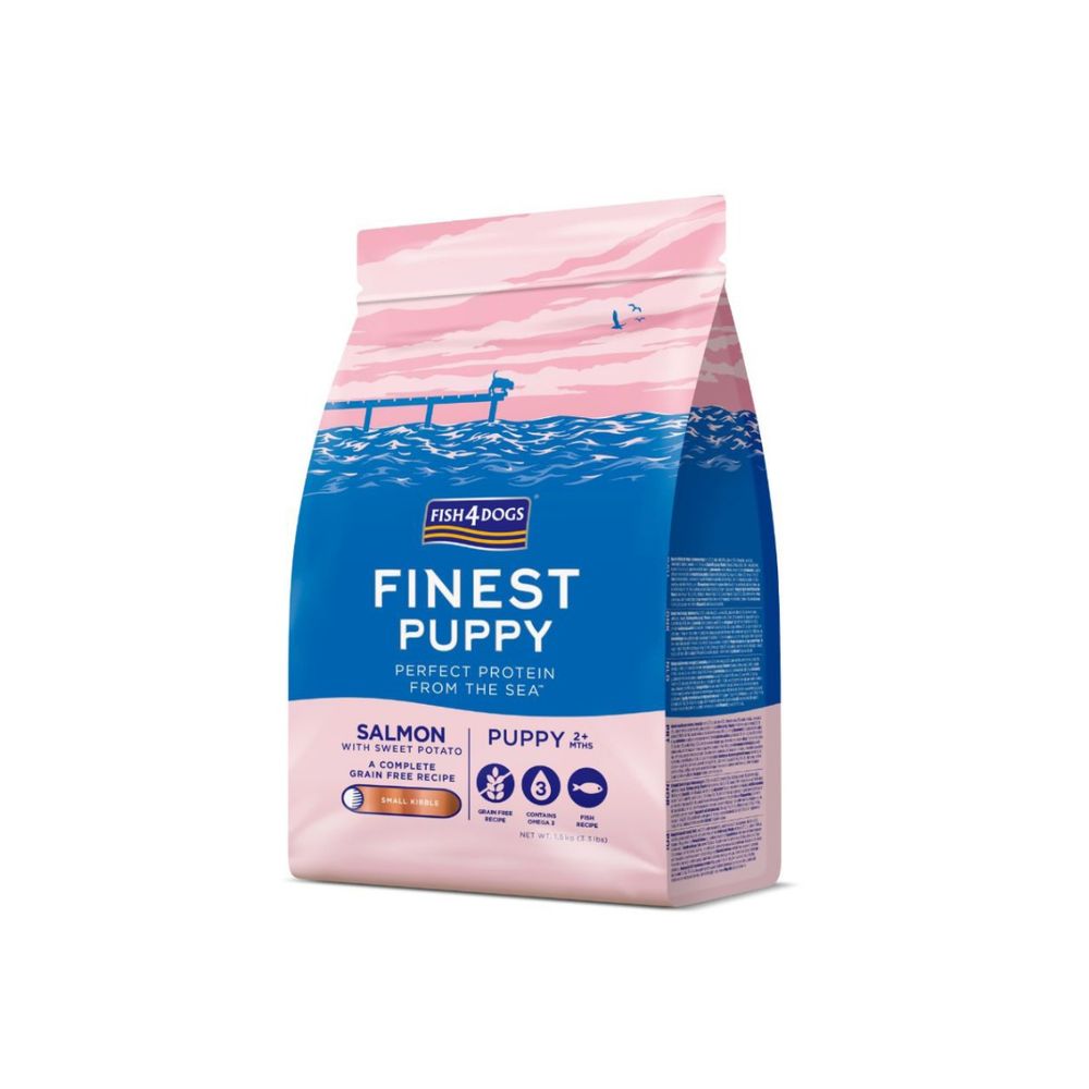 FISH4DOGS Finest Puppy small losos s batatom 1,5 kg slika 1