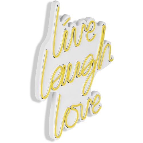 Wallity Ukrasna plastična LED rasvjeta, Live Laugh Love - Yellow slika 7