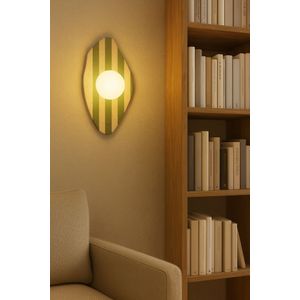 Zidna Lampa Espe - Bež, Bijela, Zelena