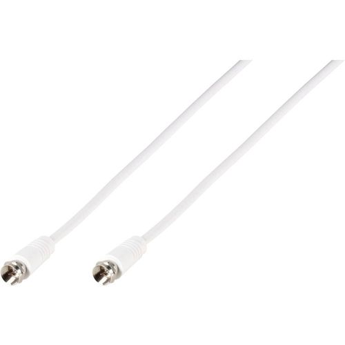 Vivanco antene, SAT priključni kabel [1x F-muški konektor - 1x F-muški konektor] 7.50 m 90 dB zaštićen s folijom, pletena zaštita bijela slika 1