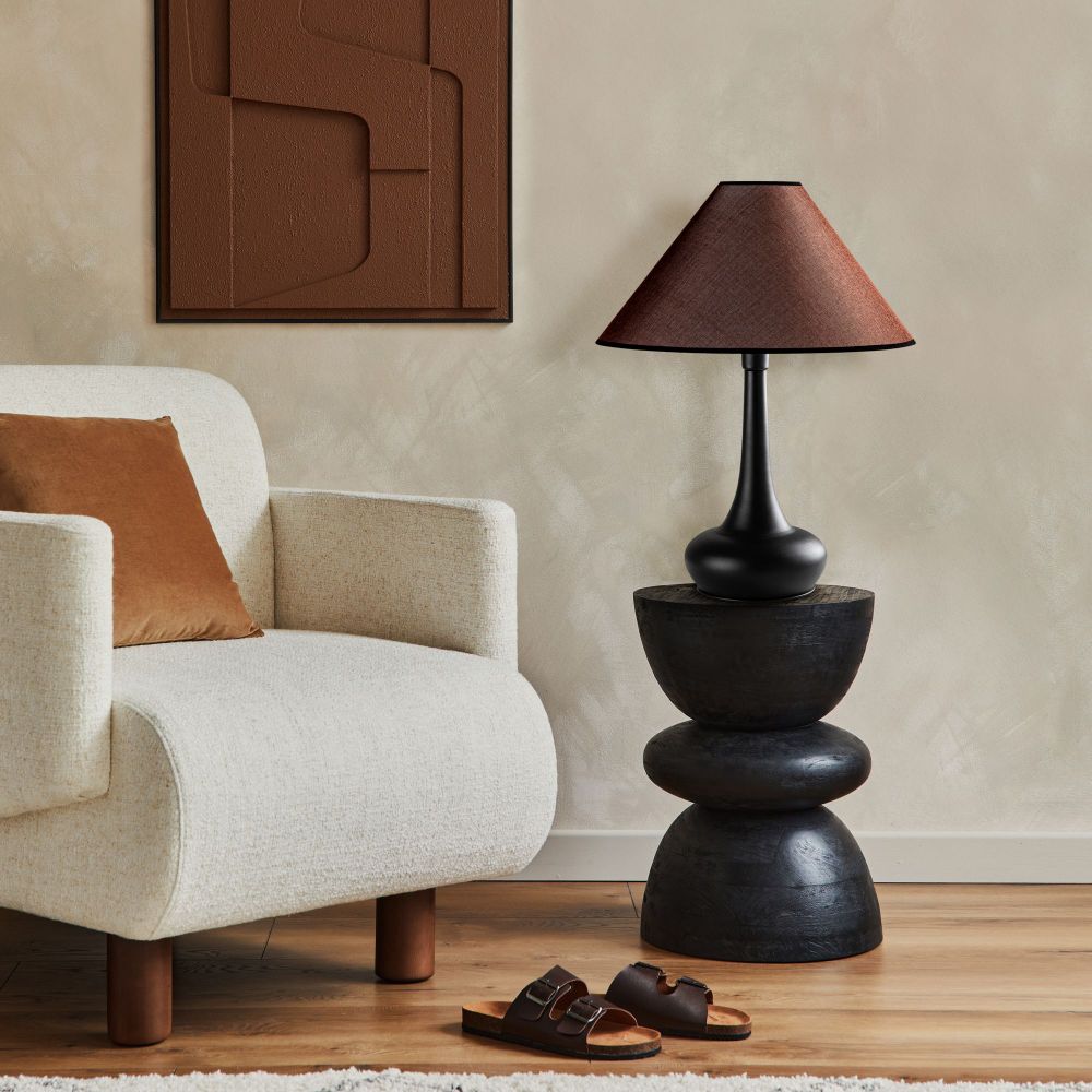 Luna - 15252 Smeđa i Crna Stolna Lampa slika 2