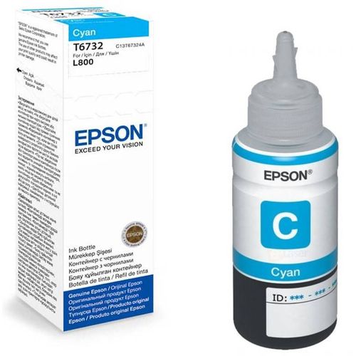 INK JET EPSON T6732 L800 CYAN EcoTank 70ml C13T67324A slika 1