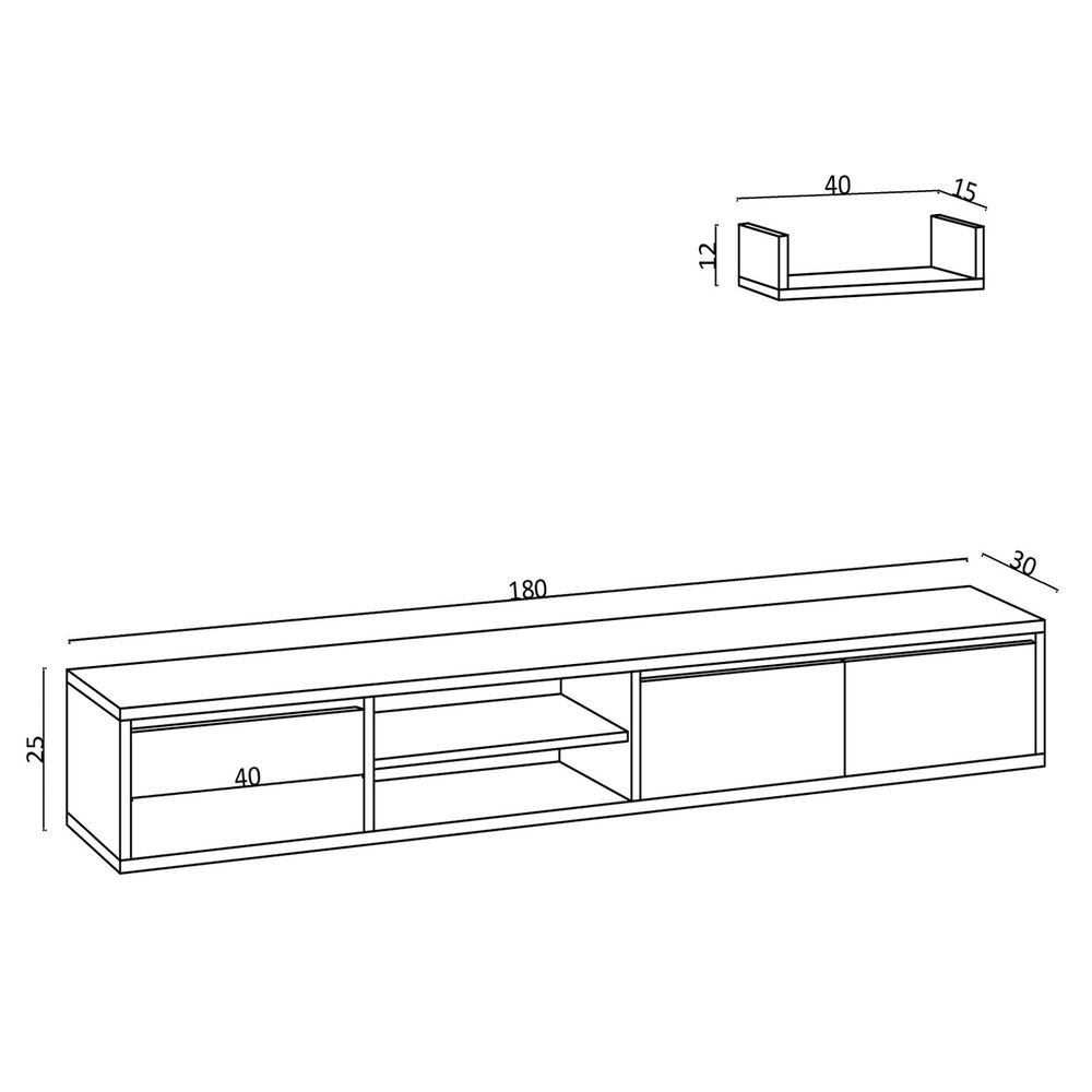Heka Sapphire Oak TV Unit slika 5