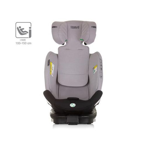 Chipolino autosjedalica I-SIZE 40-150 cm ISOFIX 360 "TOURINO" ash grey slika 6