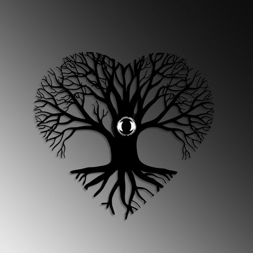 Opviq Heart Tree Black Wall Lamp slika 6