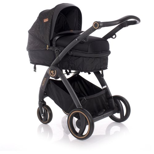 LORELLI ADRIA Kolica Black 2u1 SET: Košara + Putna Torba + Zimska Navlaka (do 15 kg) slika 2