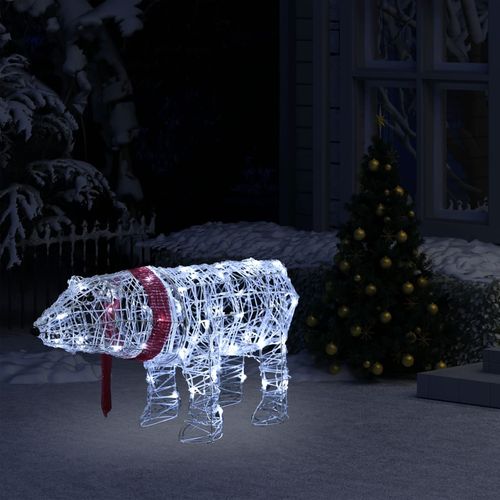 Ukrasni božićni medvjed s 45 LED žarulja 71x20x38 cm akrilni slika 19