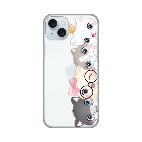 Torbica Silikonska Print Skin za iPhone 15 Plus 6.7 Cats slika 1