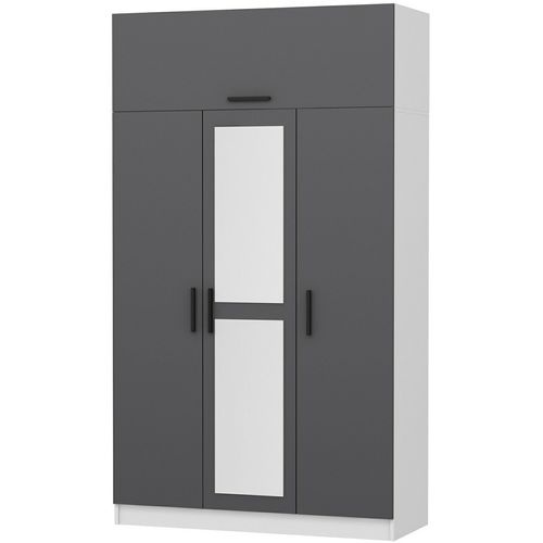 Woody Fashion Garderoba, Minar 3 Kapak 255 - Anthracite, White slika 6