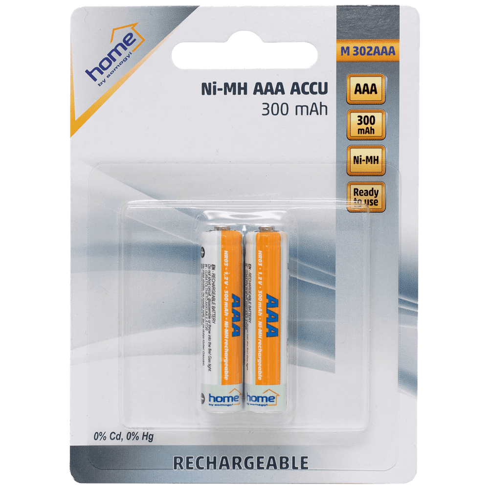 home Baterija punjiva AAA,  NiMh, 300mAh, blister 2 kom - M 302AAA slika 1