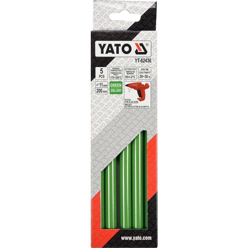 Yato zeleni termotopivi ljepilo štapovi 11,2x200mm, 5 komada slika 1
