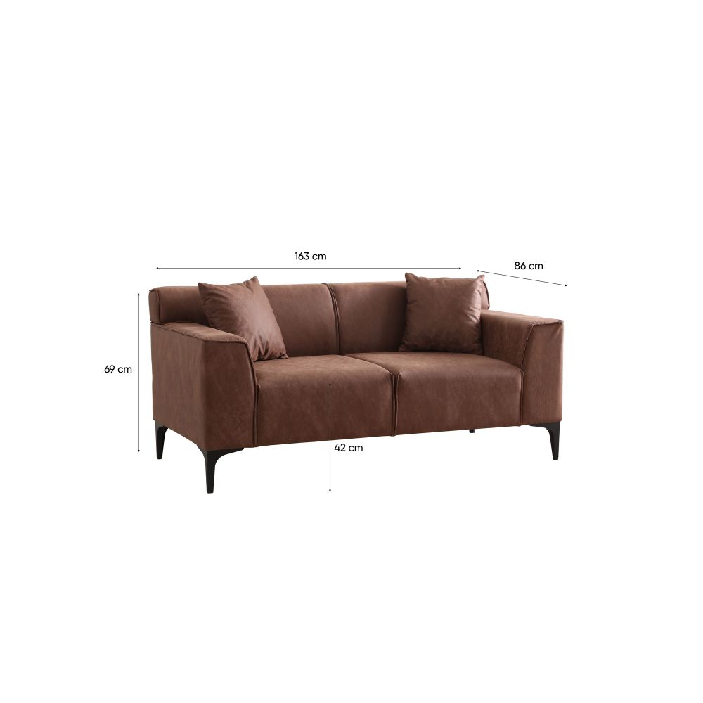 Dvosjed Sofa Nova Petra 2 - boje: kesten slika 9