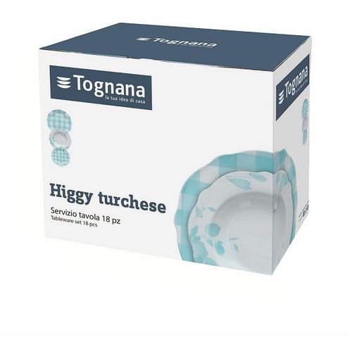 Tognana 18-delni set tanjira Higgy Turchese slika 2