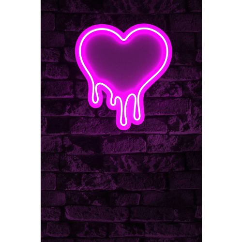 Wallity Ukrasna plastična LED rasvjeta, Melting Heart - Pink slika 10