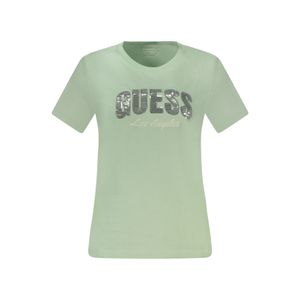 GUESS JEANS GREEN WOMEN'S SHORT SLEEVE T-SHIRT