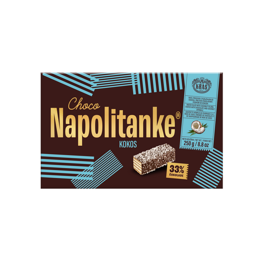 Kraš Choco napolitanke vafel kokos 250g slika 1