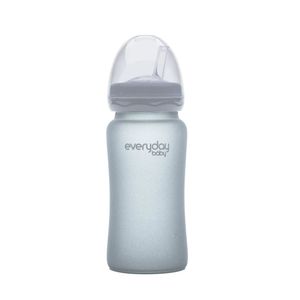 Everyday baby staklena boca sa slamkom, 240ml Healthy+, Siva