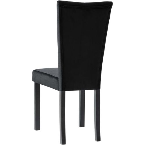 Blagovaonske stolice od baršuna 6 kom crne slika 40