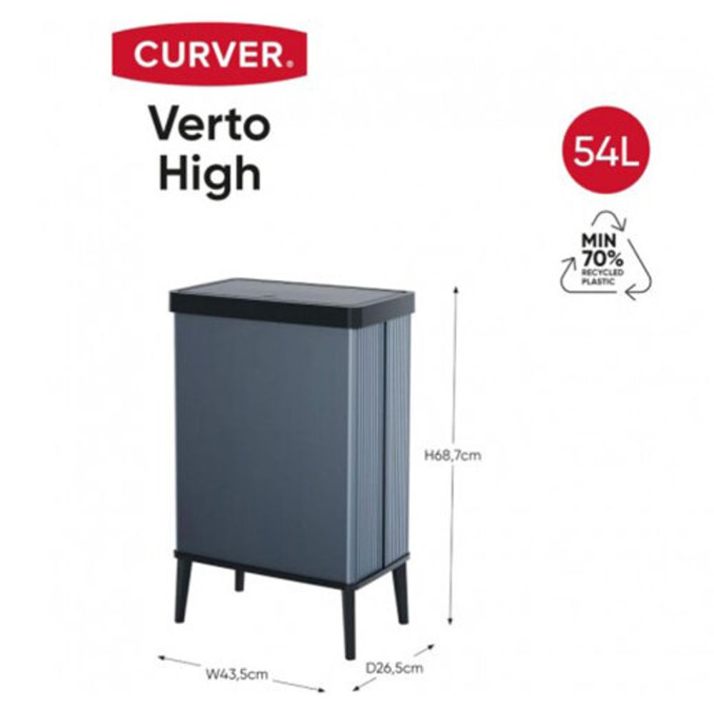 Curver kanta za otpatke 54L plava-nogice VERTO slika 5