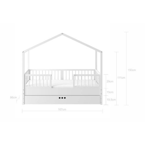 Bellamy Dream Nest krevet kućica 160x80 cm, snow slika 7