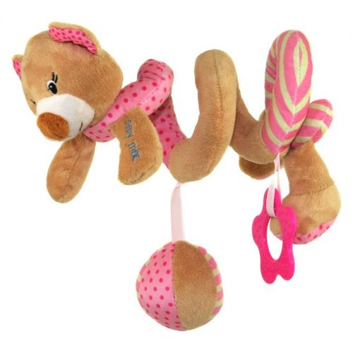 Baby Mix plišana spirala za kolica - Pink Bear slika 1