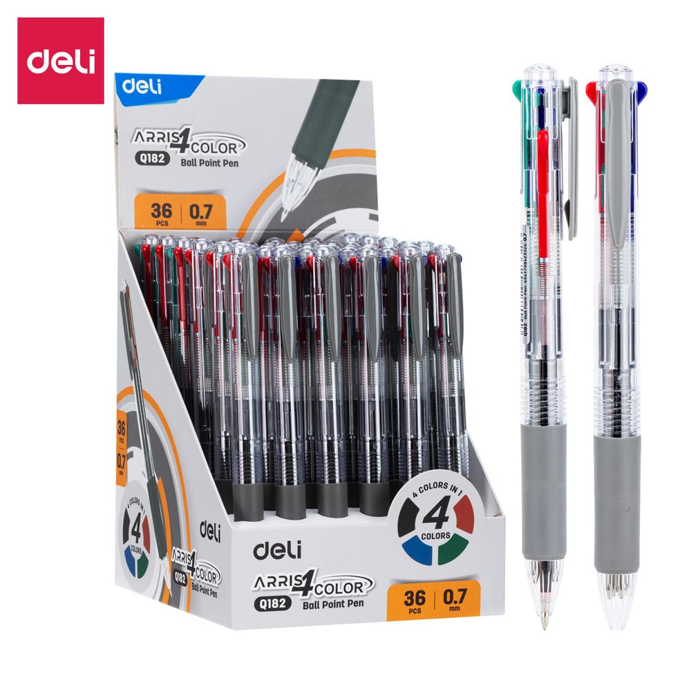 HEM. OLOVKA DELI 4u1 plavi, crni, crveni i zeleni ispis 0.7mm EQ182 slika 1