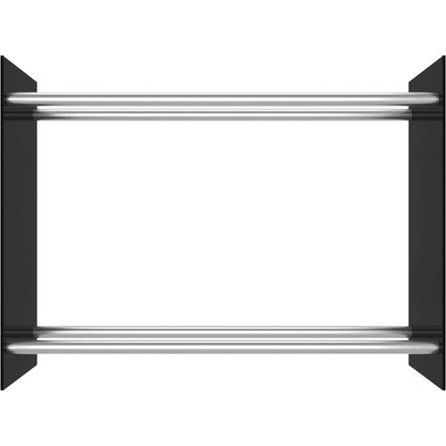 Stalak za drva za ogrjev crni 80 x 35 x 60 cm stakleni slika 17