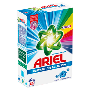 Ariel deterdžent za pranje veša Touch of Lenor Color u kutiji 45 pranja