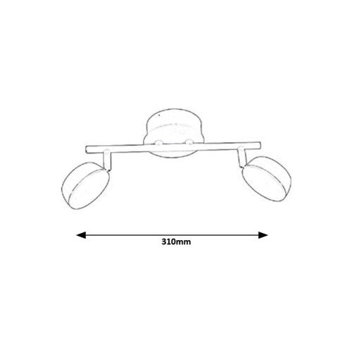 Rabalux Spot rasveta Hedwig LED 2X4W mat bela slika 4