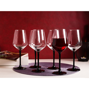 Altom Design Set Čaša za Vino Rubin Black 370 ml - 6 Komada