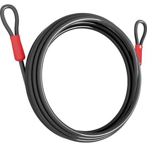 Basi SKA 500 čelični kabel s plastičnom oblogom  siva, crna  omče za lokot slika 3
